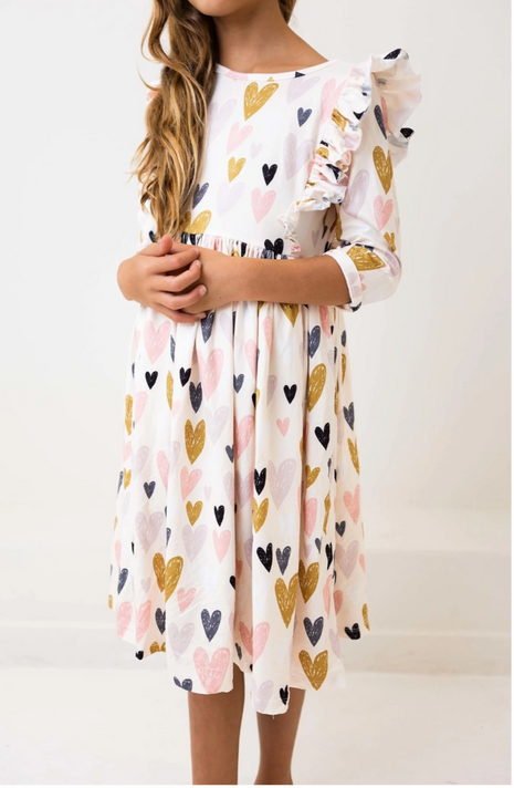 Mila & Rose I Heart You Ruffle Twirl Dress 
