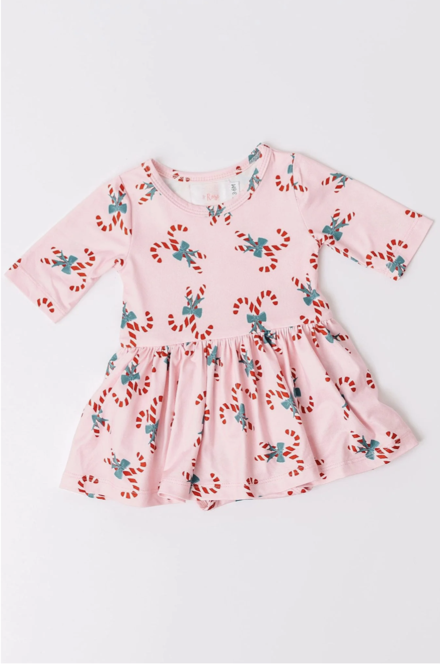 Mila & Rose Candy Cane Cutie Twirl Bodysuit