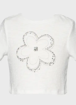 Flower Graphic Crop Tee