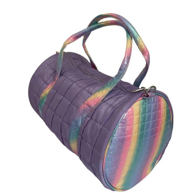 Purple Quilted Duffle