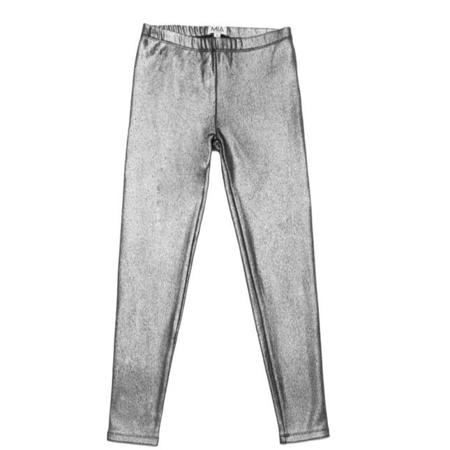 Mia New York Glitter Leggings Silver 