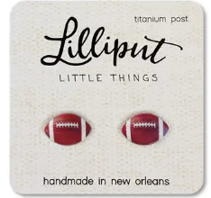 Lilliput Little Things Football Earrings
