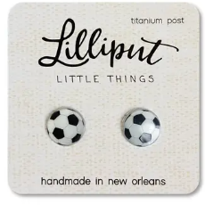 Lilliput Little Things Soccer Ball Earrings