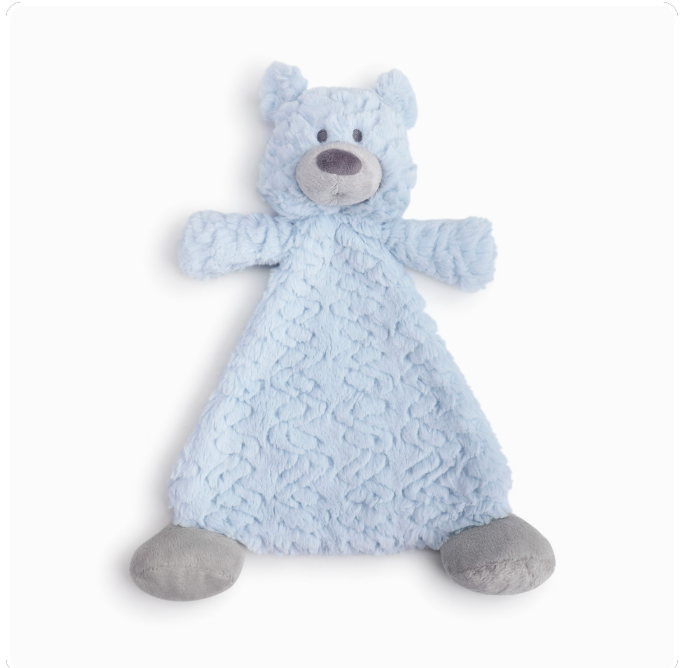 Demdaco Blake Bear Rattle Blankie Front