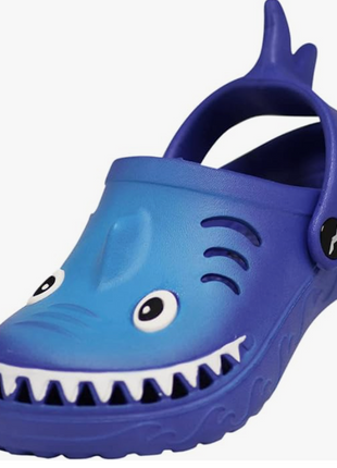 Eastern Off Price Norty Boy's Girl's Children Toddler Kid Fun Slip On Sandal Slipper Clog Shoe - 41917 - Blue Shark