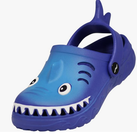Eastern Off Price Norty Boy's Girl's Children Toddler Kid Fun Slip On Sandal Slipper Clog Shoe - 41917 - Blue Shark