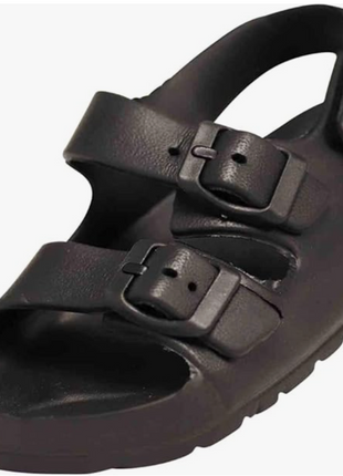 Eastern Off Price Norty 2-Strap Slide Sandal For Kids - Black Strap 41914