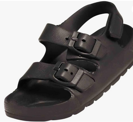 Eastern Off Price Norty 2-Strap Slide Sandal For Kids - Black Strap 41914