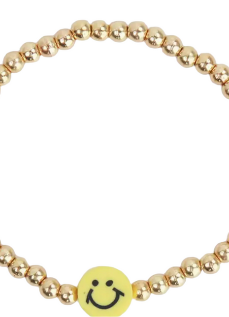 Beaded Happy Face Bracelet