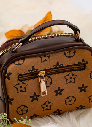 Kids Charm Online Mustard with brown trim satchel with pocket
