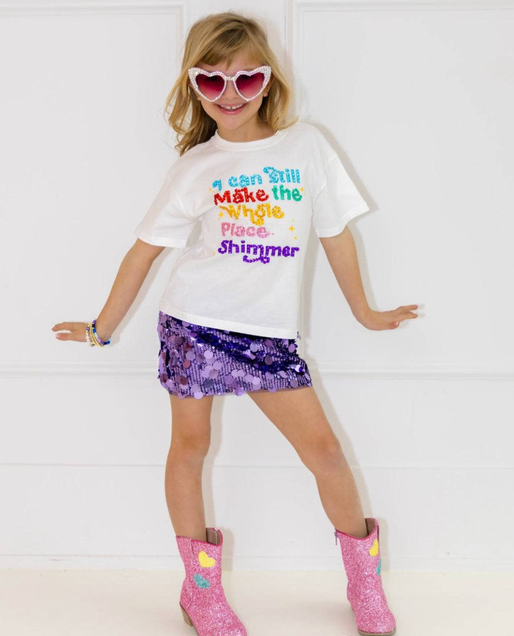 Shimmer Rainbow Gem Crystal T-Shirt
