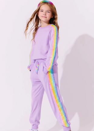 Lavender Rainbow Sequin Set