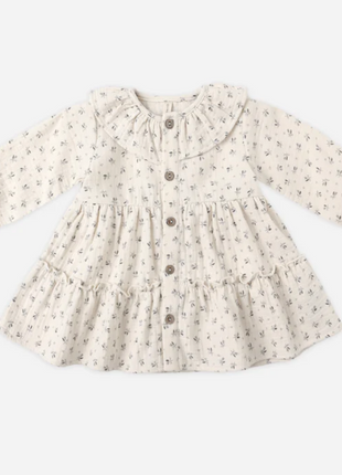 Ruffle Collar Button Dress || Bluebell