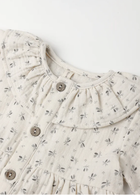 Ruffle Collar Button Dress || Bluebell