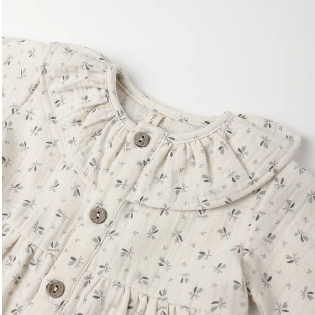 Ruffle Collar Button Dress || Bluebell