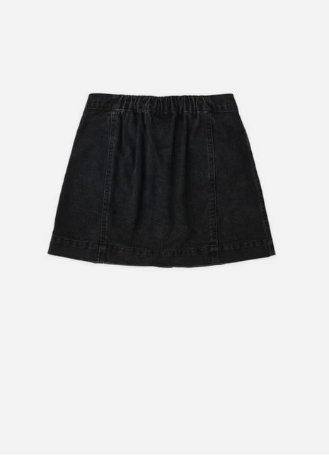 Rylee + Cru Denver Mini Skirt || Washed Black Back