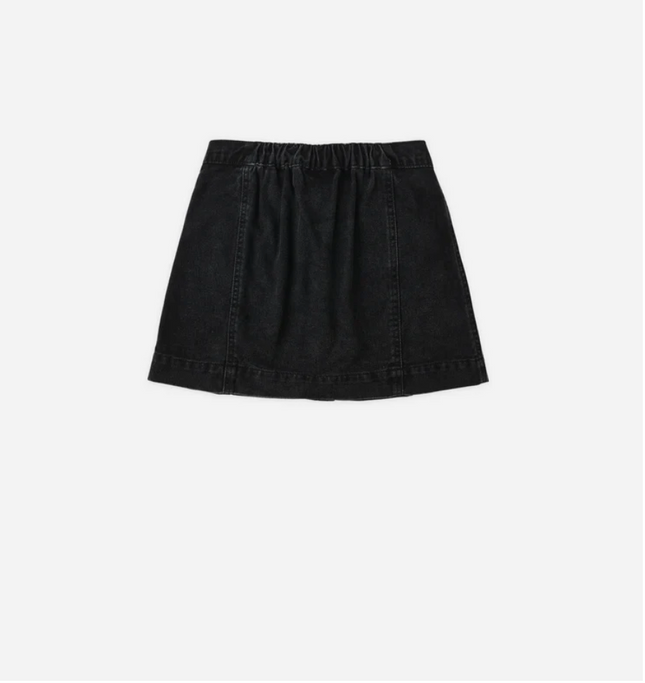 Rylee + Cru Denver Mini Skirt || Washed Black Back