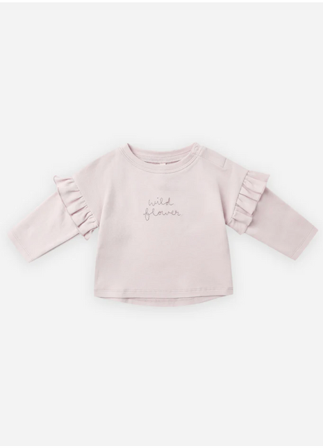 Ruffle Long Sleeve Tee || Wild Flower