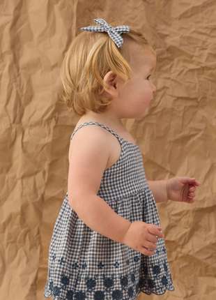 Model Wearing Rylee & Cru Zenni Set || Marine Gingham