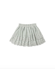 Rylee & Cru Rose Mini Skirt || Seafoam