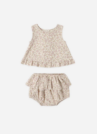 Ruffled Tulip Top + Bloomer Set || Dahlia