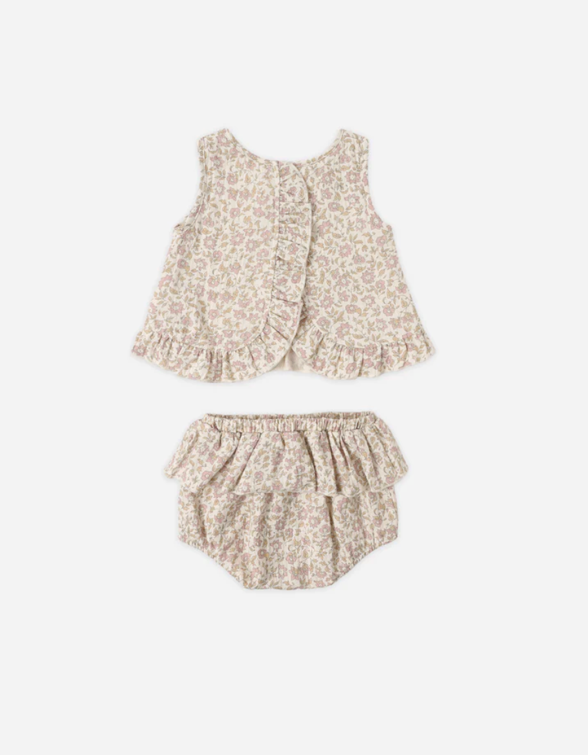 Ruffled Tulip Top + Bloomer Set || Dahlia