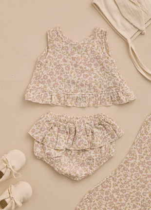 Ruffled Tulip Top + Bloomer Set || Dahlia