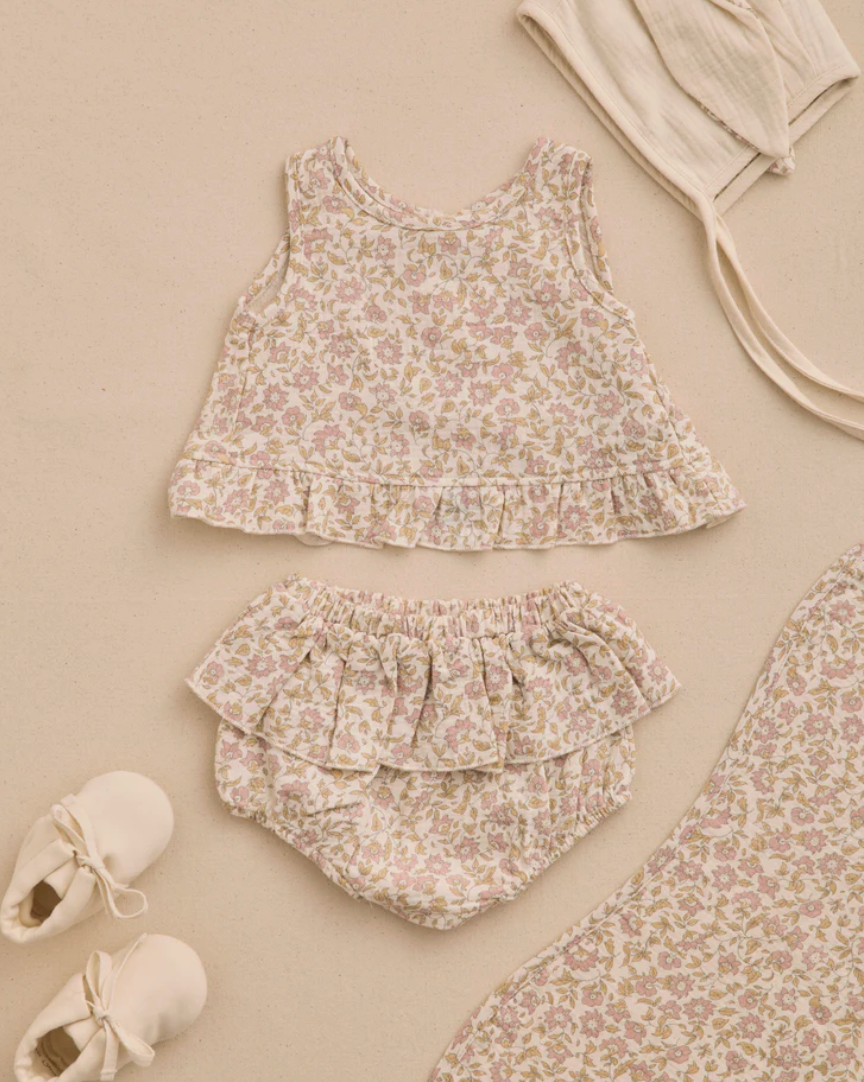 Ruffled Tulip Top + Bloomer Set || Dahlia
