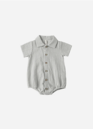 Matteo Romper || Sage Gingham