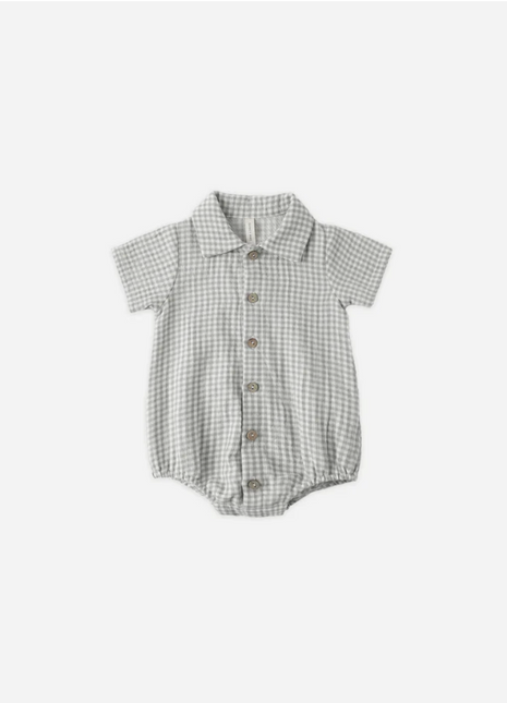 Matteo Romper || Sage Gingham