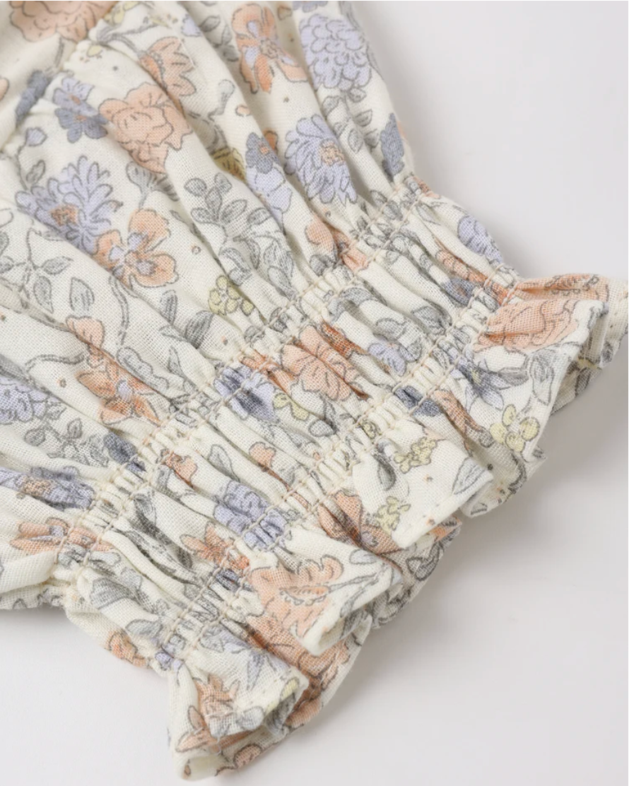 Smocked V Mini Skirt || Bloom