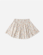 Smocked V Mini Skirt || Bloom