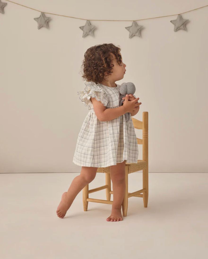 Alina Dress || Blue Plaid