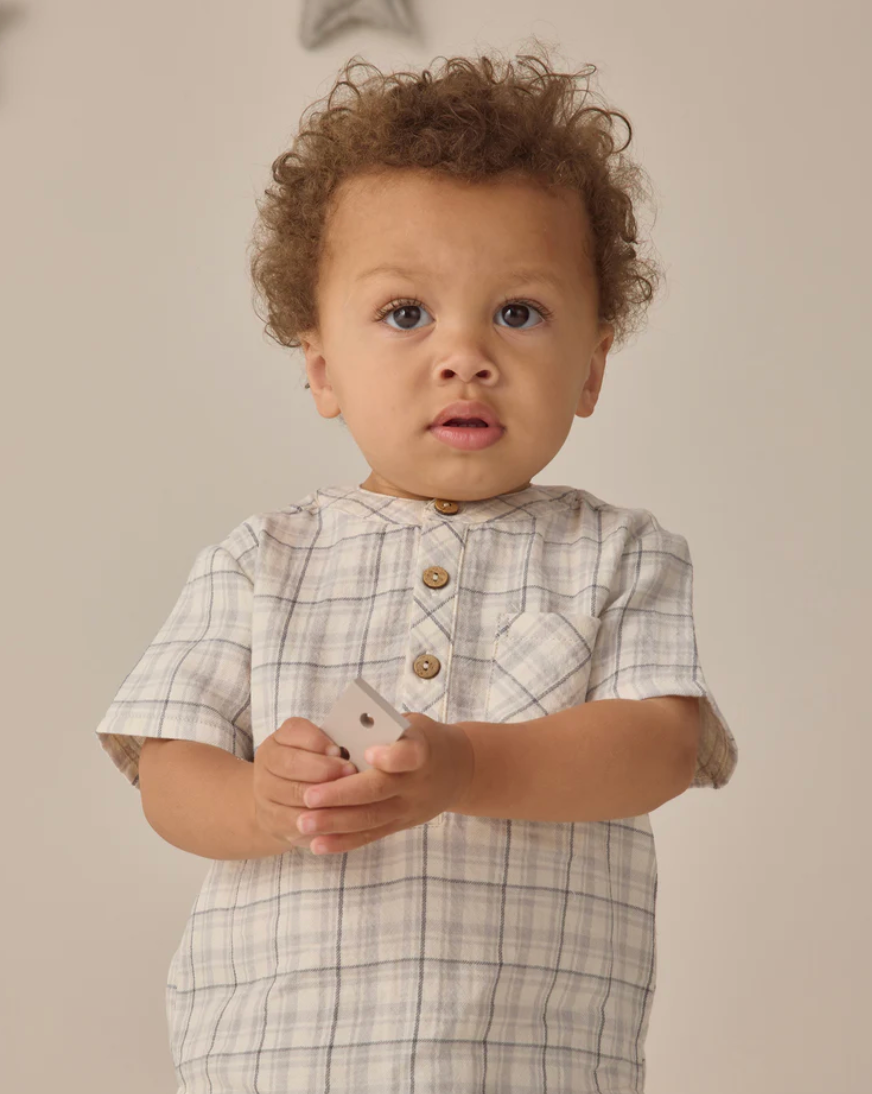 Jaxson Shirt  || Blue Plaid