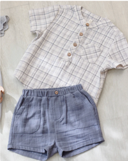Jaxson Shirt  || Blue Plaid