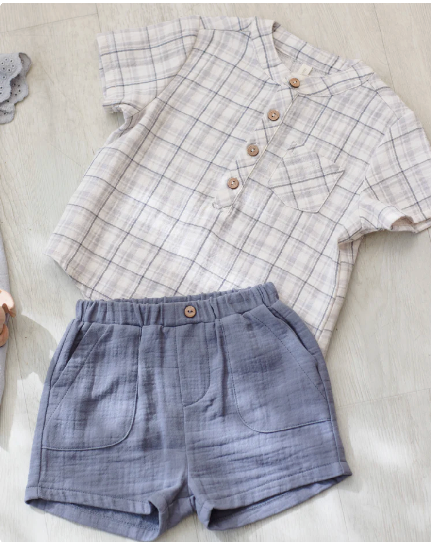 Jaxson Shirt  || Blue Plaid