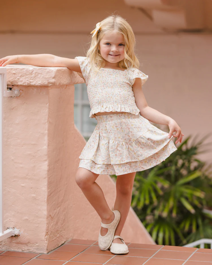 Tiered Mini Skirt|| Summer Garden
