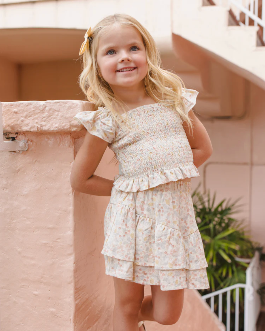 Tiered Mini Skirt|| Summer Garden