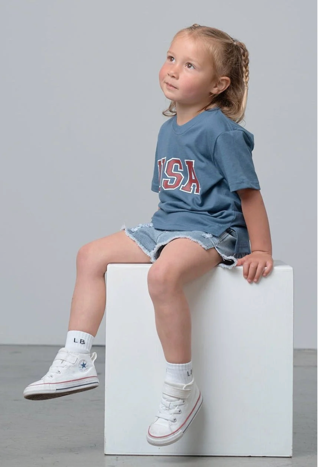 USA Elevated Tee - Worn Indigo