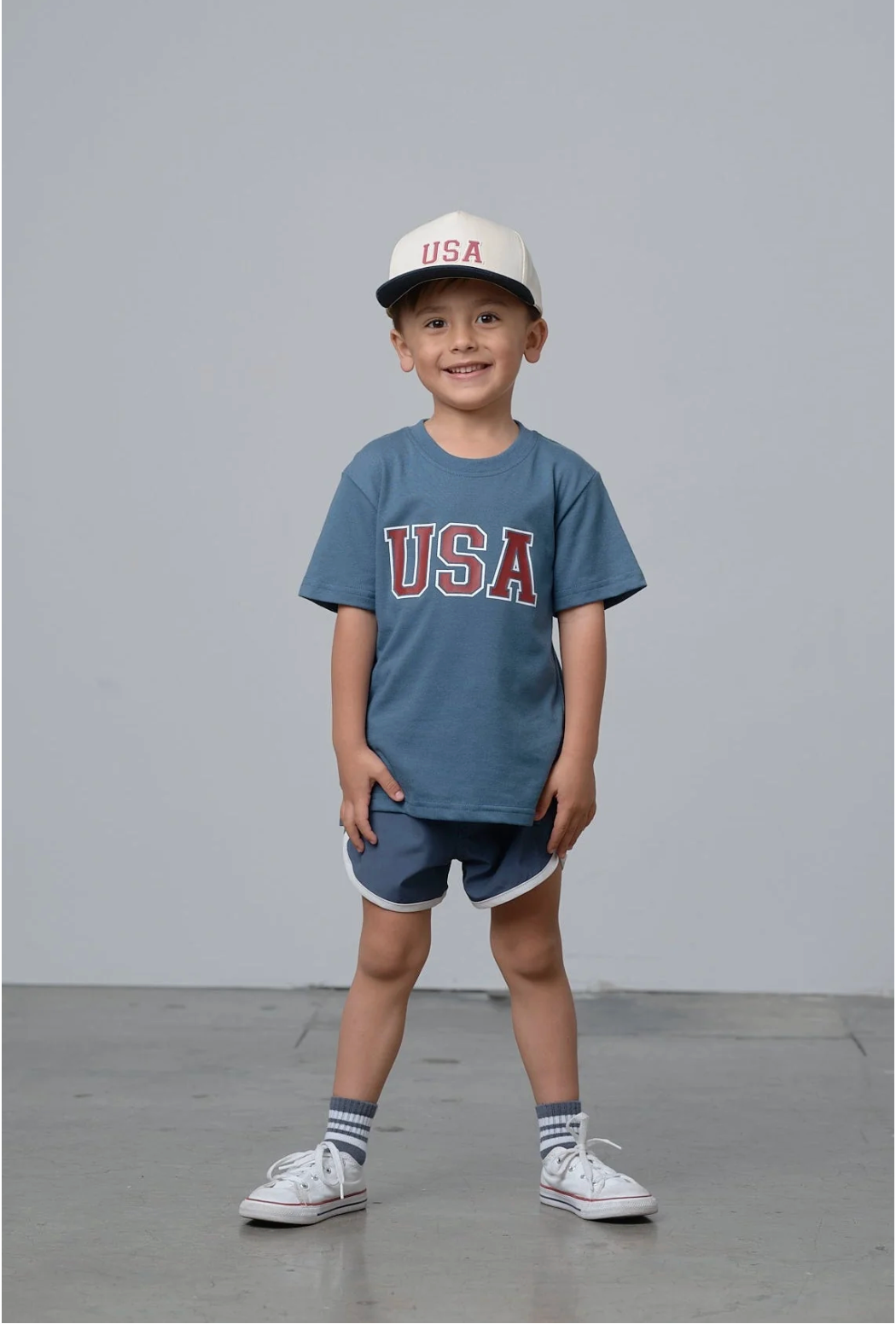USA Elevated Tee - Worn Indigo