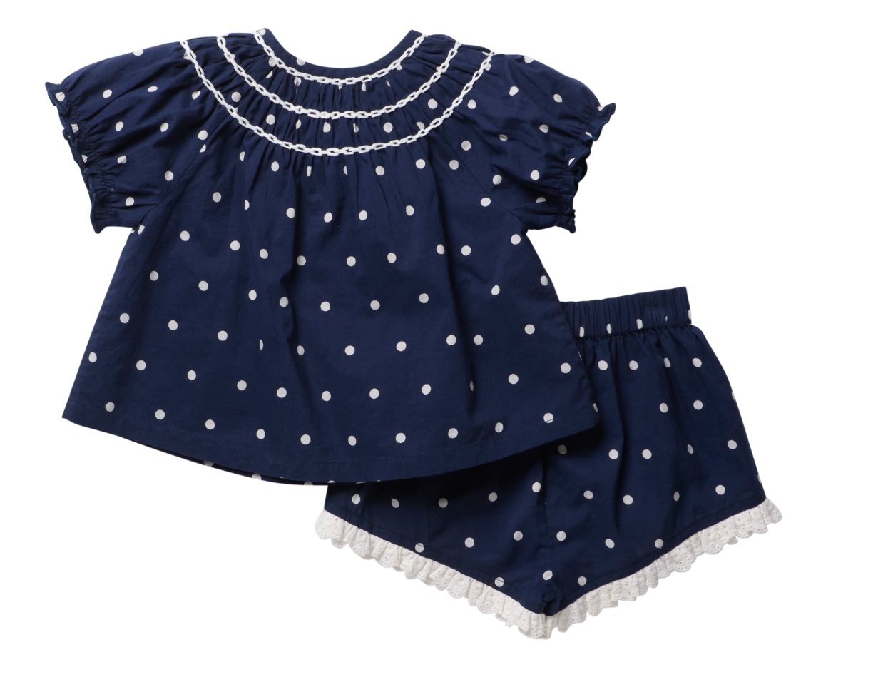 Millie 2-PC Set - Navy Dot