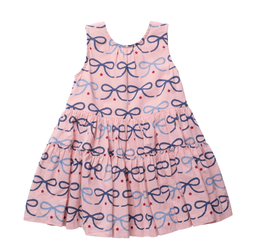 Eloise Dress - Pink Bows