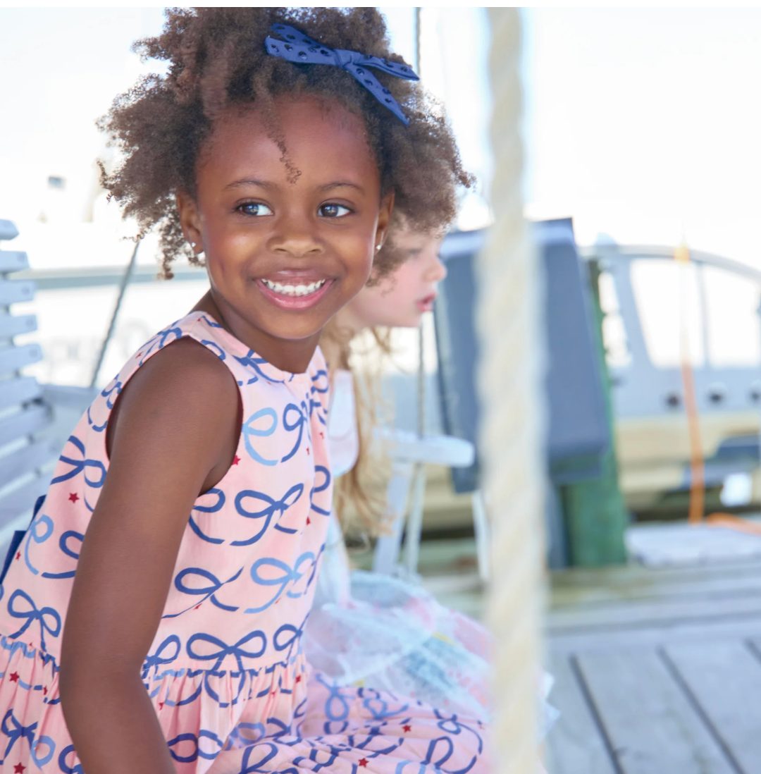 Eloise Dress - Pink Bows