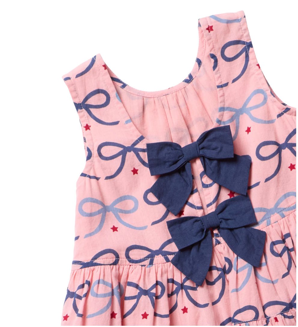 Eloise Dress - Pink Bows