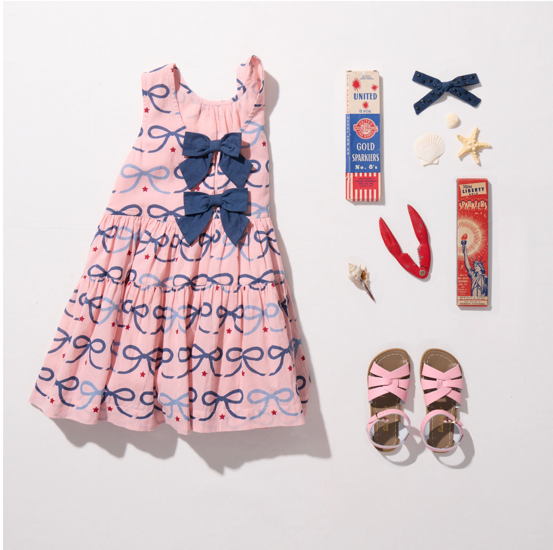 Eloise Dress - Pink Bows