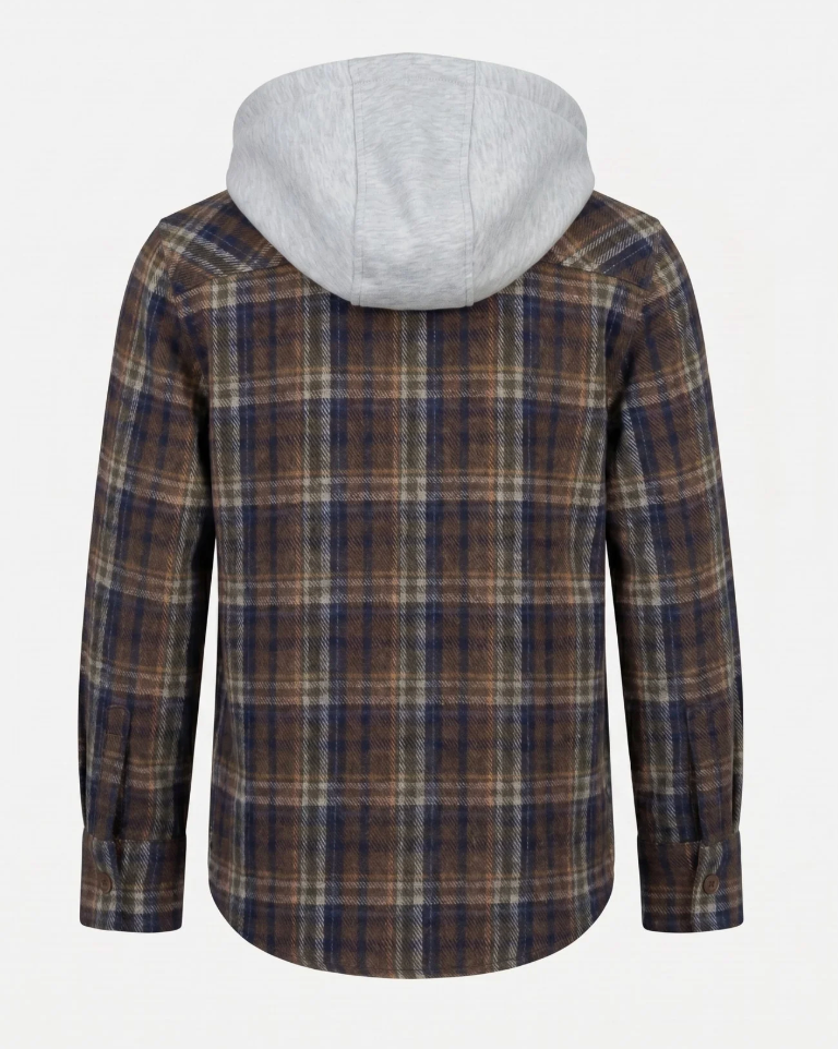 Plaid Glen Hooded Shirt
