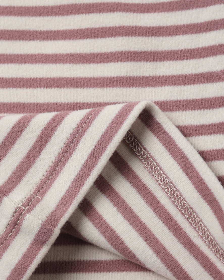 Ruffle Cozy Set || Mulberry Stripe