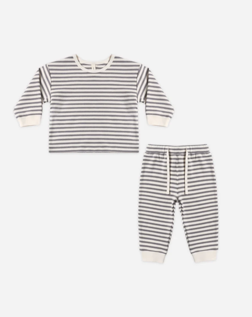 Cozy Set || Slate Stripe