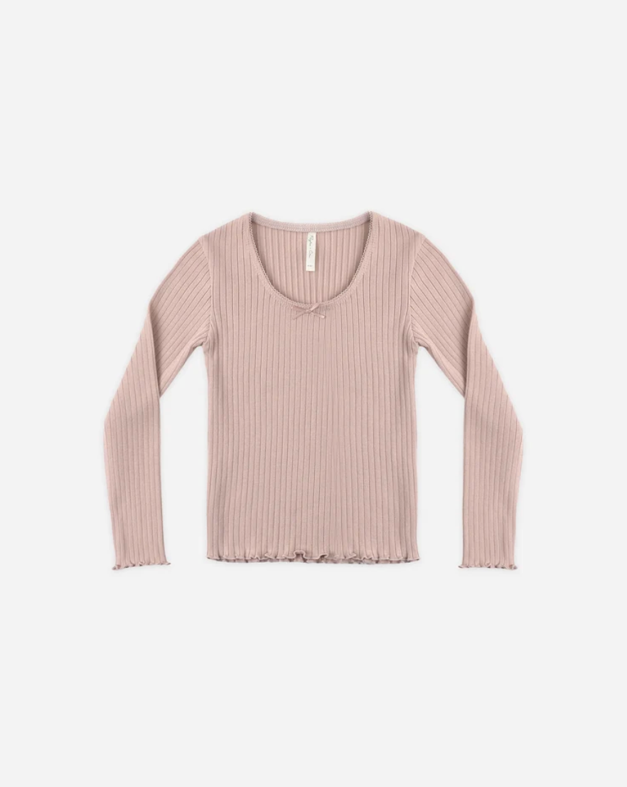 Ribbed Long Sleeve || Rosewood