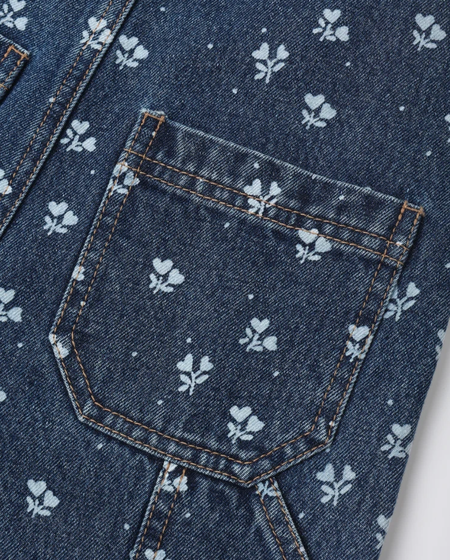 Vintage Overall || Heart Ditsy